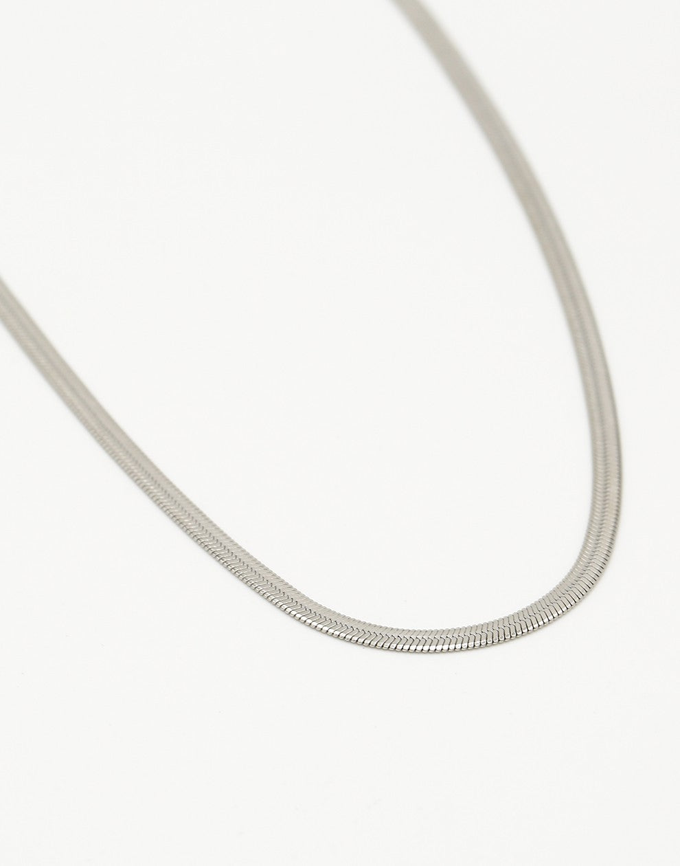 Schakelketting plat zilverkleurig 45cm