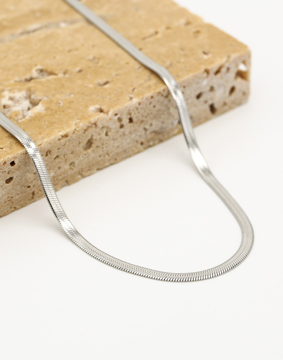 Schakelketting plat zilverkleurig 45cm