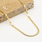 Schakelketting plat goudkleurig 55cm