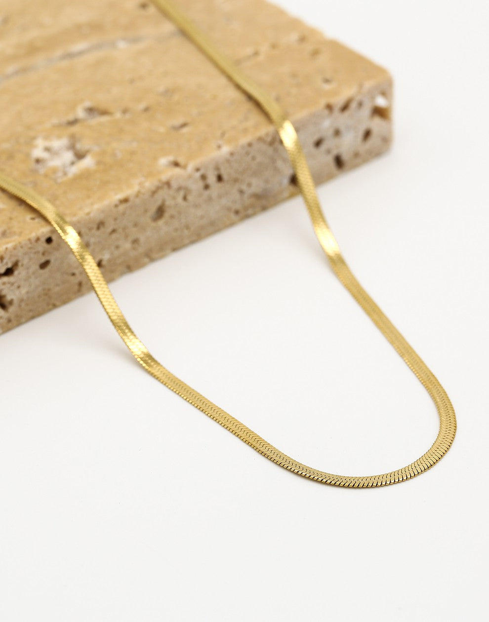 Schakelketting plat goudkleurig 55cm