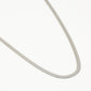 Schakelketting plat zilverkleurig 55cm