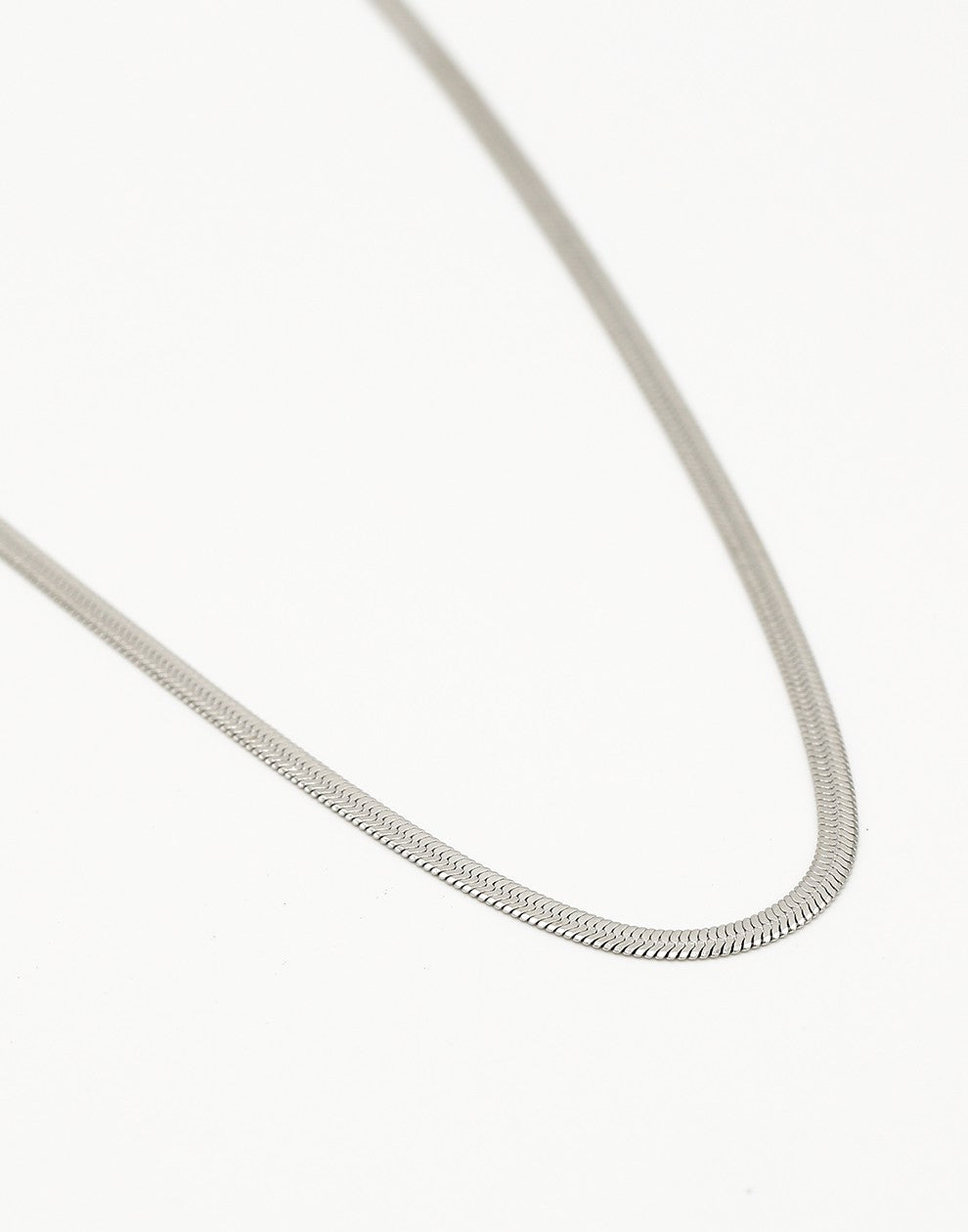 Schakelketting plat zilverkleurig 55cm