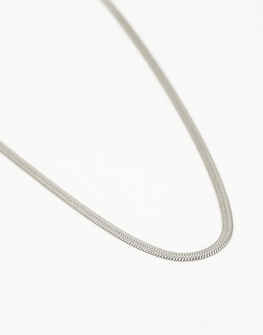 Schakelketting plat zilverkleurig 55cm