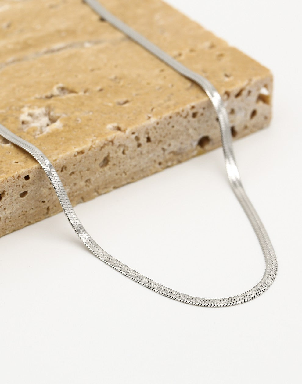 Schakelketting plat zilverkleurig 55cm