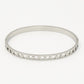 Armband bangle hartjes zilverkleurig