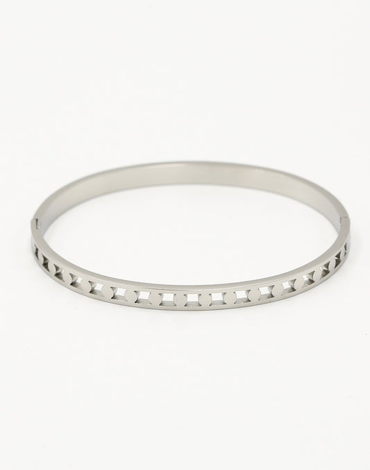 Bangle cirkels zilverkleurig