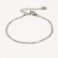 Armband platte schakels zilverkleurig