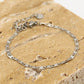 Armband platte schakels zilverkleurig