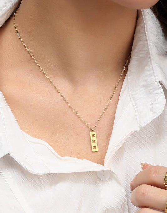 Ketting Amsterdamse kruisjes goudkleurig