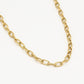 Paperclip mini schakelketting goudkleurig