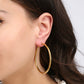 Oorringen hoops goudkleurig 50mm