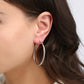 Oorringen hoops zilverkleurig 40mm