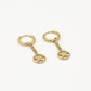 Oorringen ster hanger goudkleurig