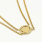 Ketting hart dubbel goudkleurig