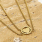 Ketting hart dubbel goudkleurig