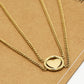 Ketting hart dubbel goudkleurig