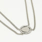 Ketting hart dubbel zilverkleurig