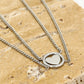Ketting hart dubbel zilverkleurig