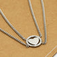 Ketting hart dubbel zilverkleurig