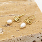Oorringen Goodlife parel goudkleurig