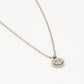 ketting smiley hanger zilverkleurig