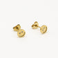 Studs smiley goudkleurig