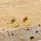 Studs smiley goudkleurig