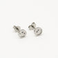 Studs smiley zilverkleurig