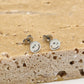Studs smiley zilverkleurig