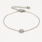 Armband smiley zilverkleurig