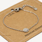 Armband smiley zilverkleurig