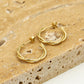 Oorbellen goudkleurig gedraaid 12mm