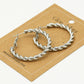 Oorringen gedraaid patroon zilverkleurig 30mm