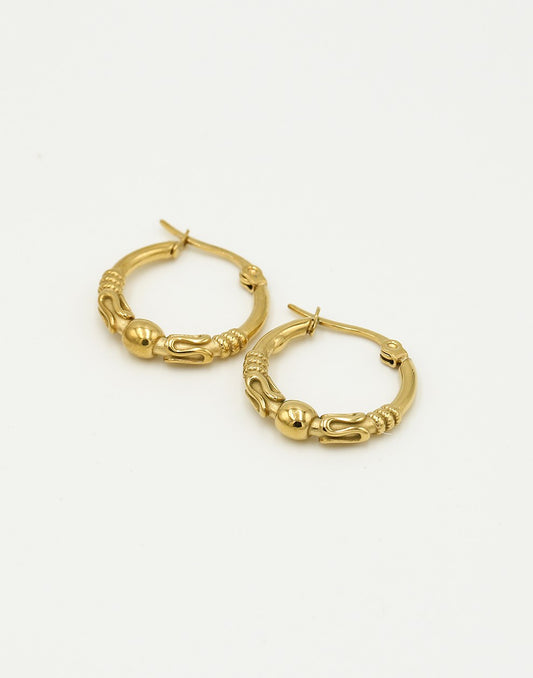 Bali hoop goudkleurig 16mm