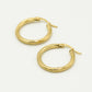 Oorringen hoops motief goudkleurig 20mm