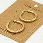 Oorringen hoops motief goudkleurig 20mm