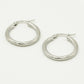 Oorringen hoops motief zilverkleurig 20mm