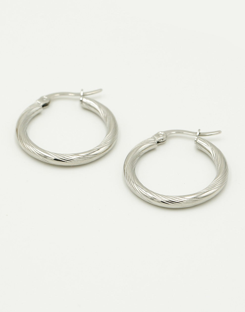 Oorringen hoops motief zilverkleurig 20mm
