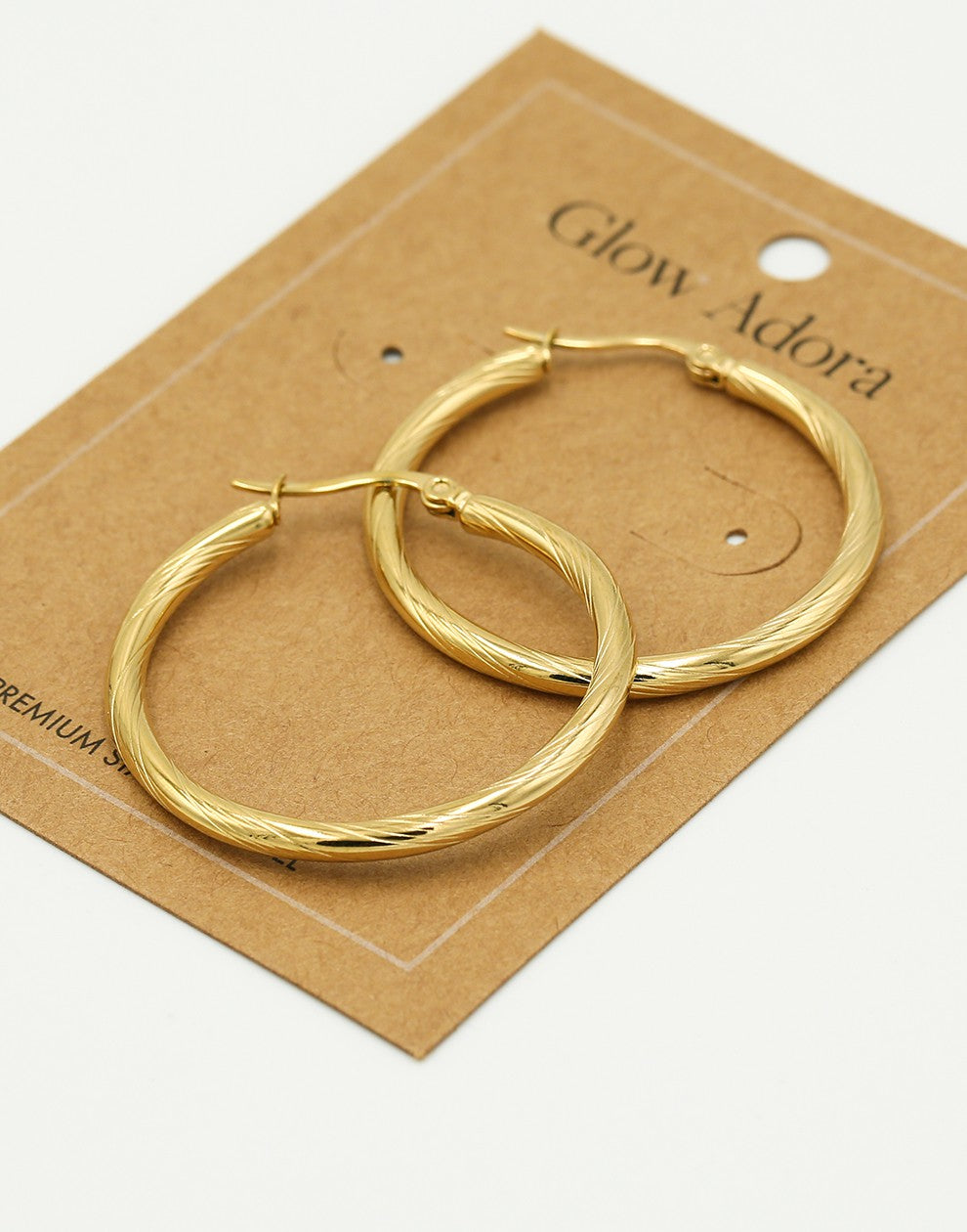 Oorringen hoops motief goudkleurig