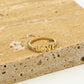 Zirkonia ring love goudkleurig
