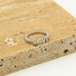 Zirkonia ring love zilverkleurig