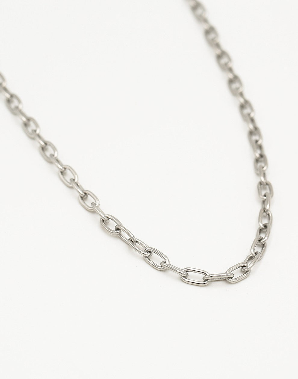 Paperclip mini schakelketting zilverkleurig