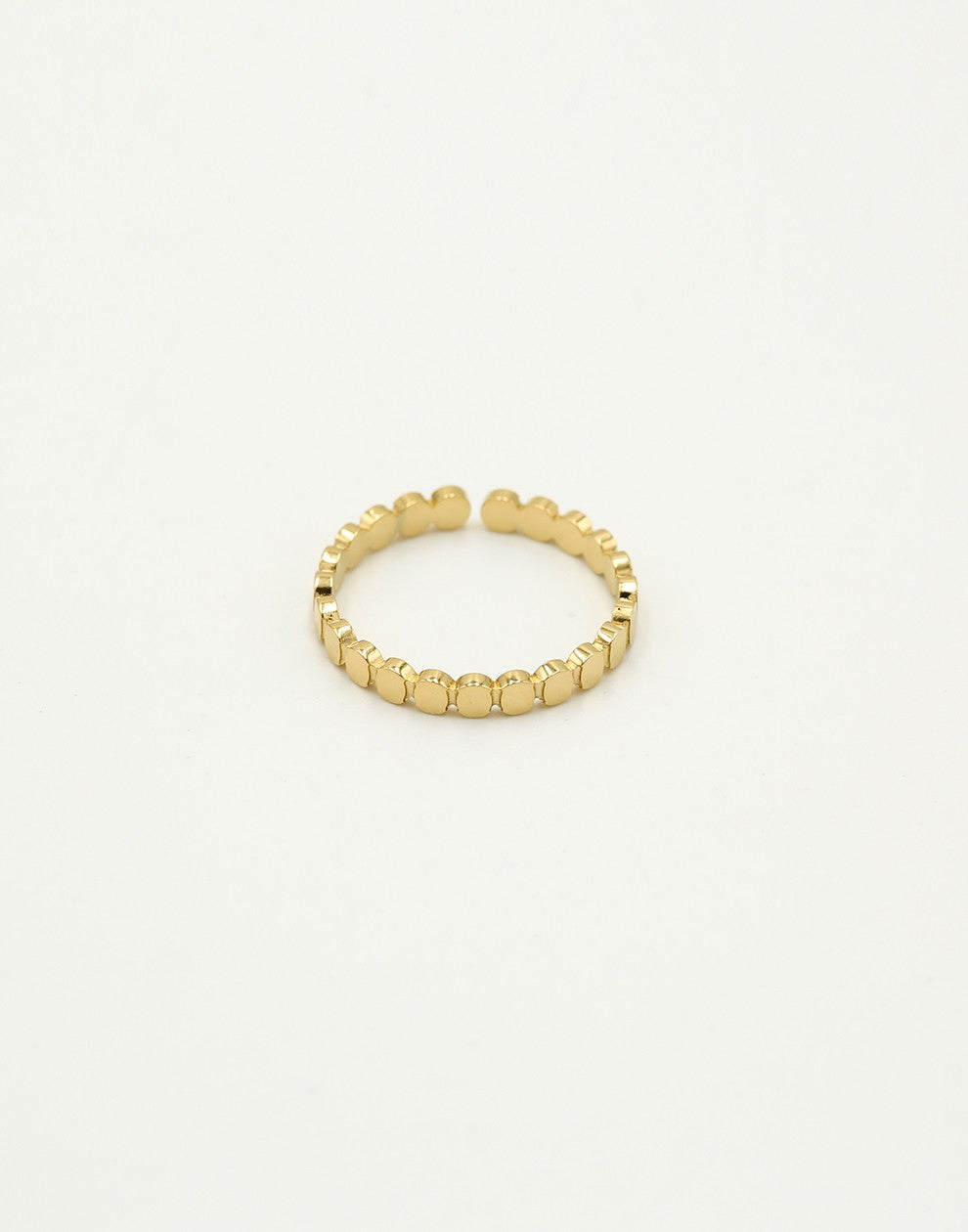 Ring rondjes goudkleurig
