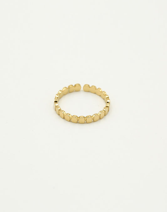 Ring rondjes goudkleurig