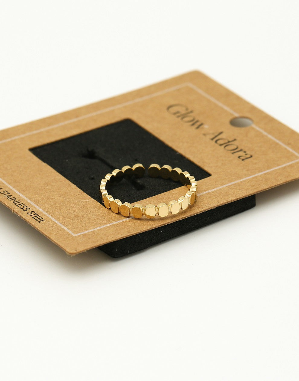 Ring rondjes goudkleurig