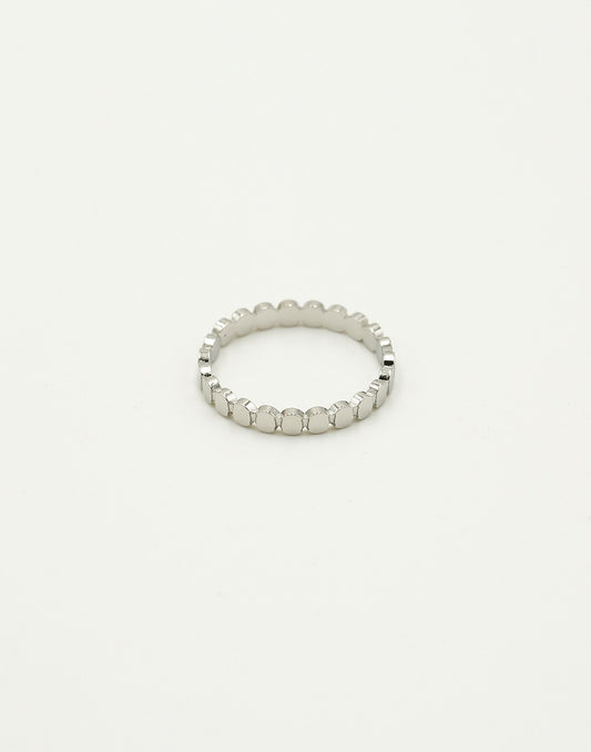 Ring rondjes zilverkleurig