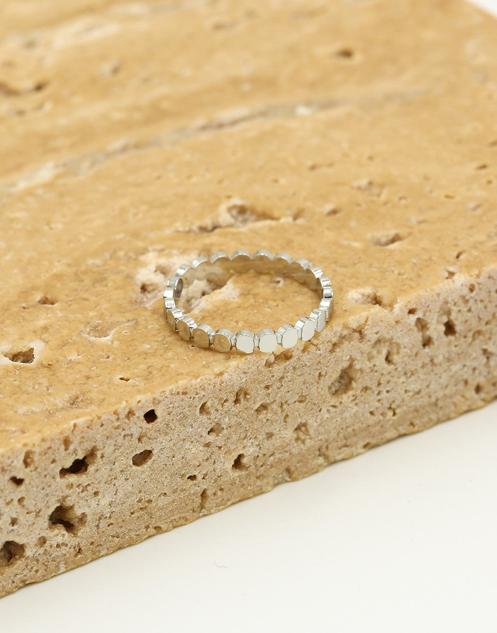 Ring rondjes zilverkleurig