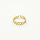Ring hartjes goudkleurig