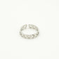 Ring hartjes zilverkleurig