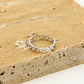 Ring hartjes zilverkleurig